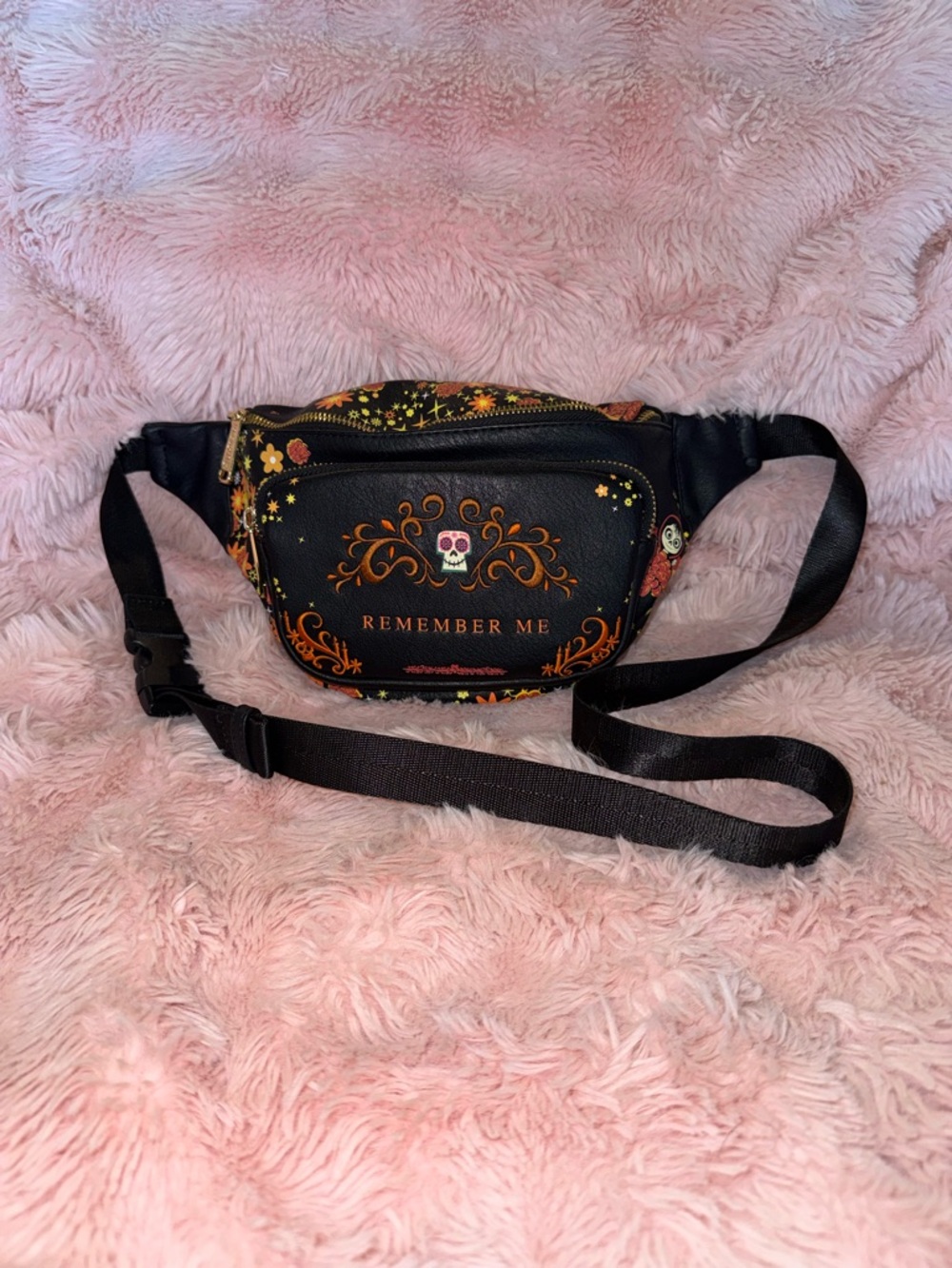 Pixar Coco “Remember Me” Loungefly Belt Bag (NWOT)
